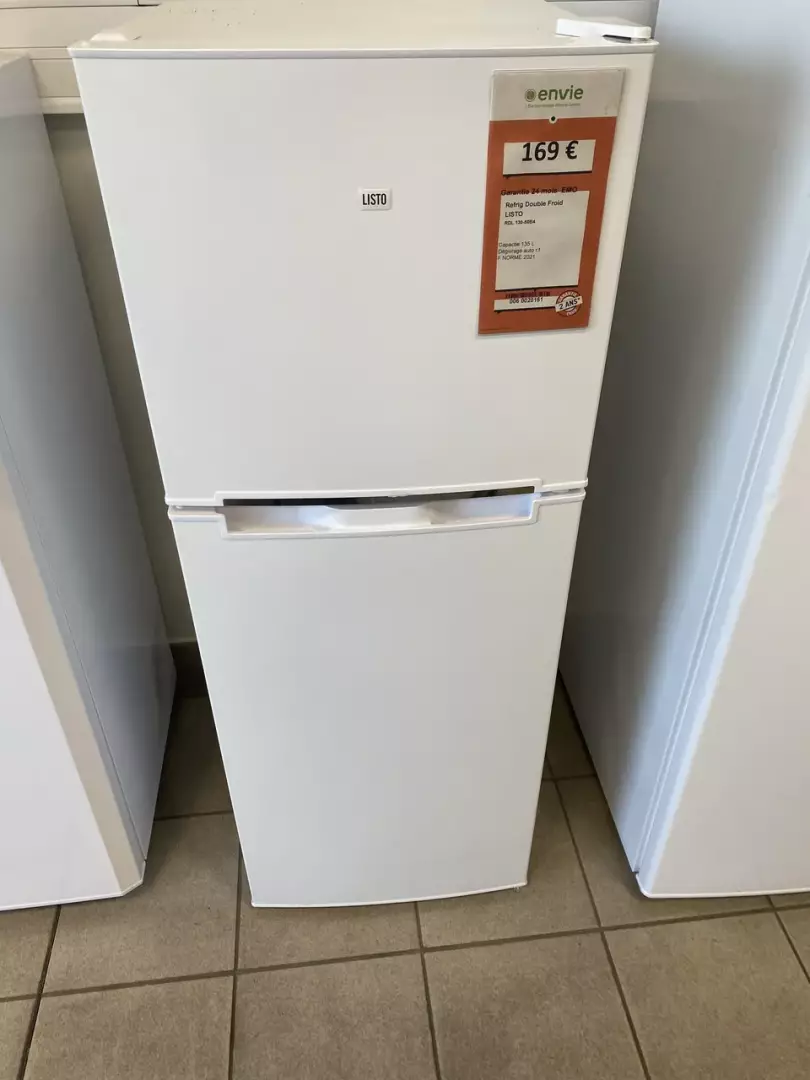RÉFRIGÉRATEUR DOUBLE FROID 135 LITRES - LISTO
