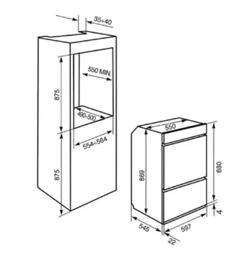 COLONNE DOUBLE FOUR ENCASTRABLE — SMEG – Image 3