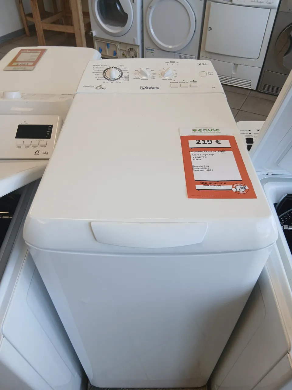 LAVE LINGE TOP 6 KG — VEDETTE