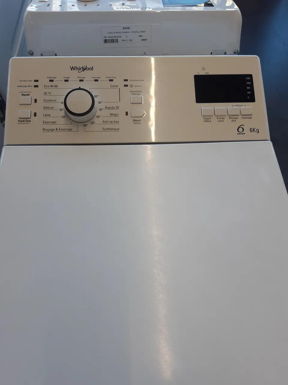 LAVE LINGE TOP 6 KG — WHIRLPOOL – Image 2